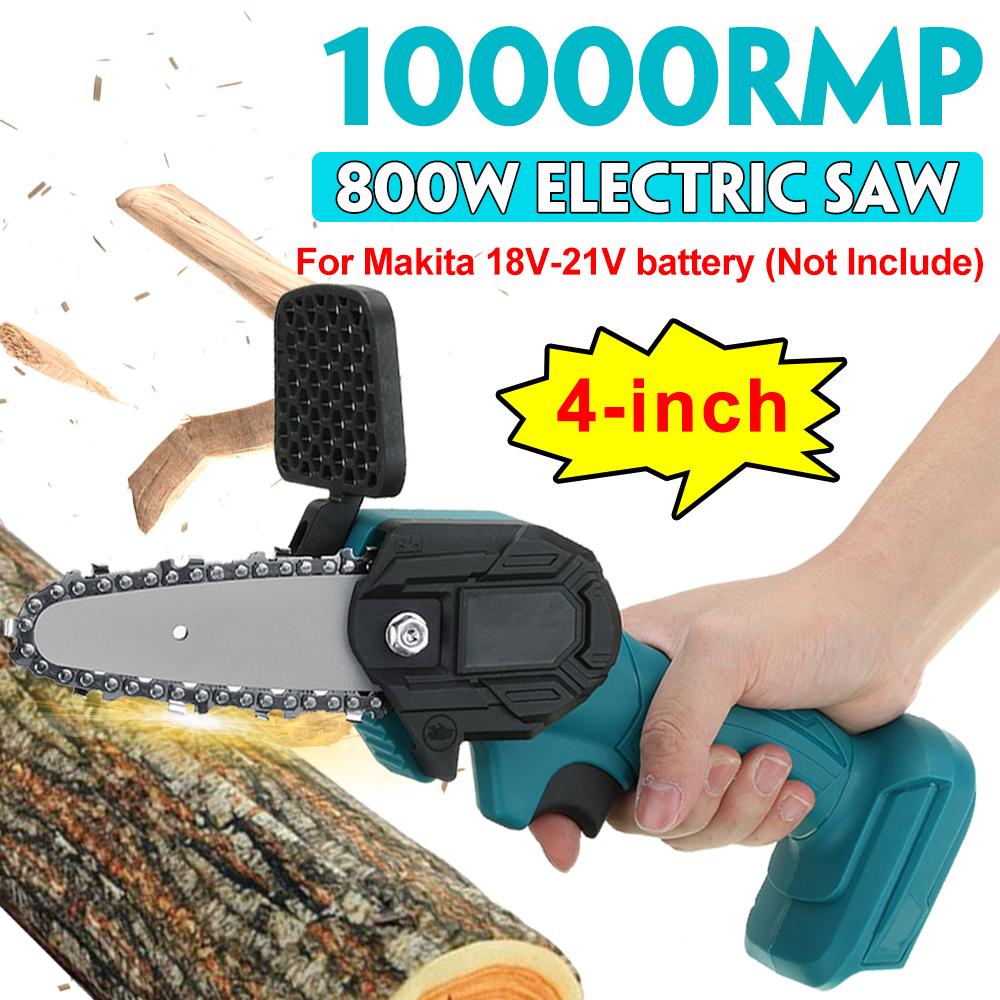4 Inch 800W Electric Chain Saw Handheld Logging Saws For Makita18V-21V Battery