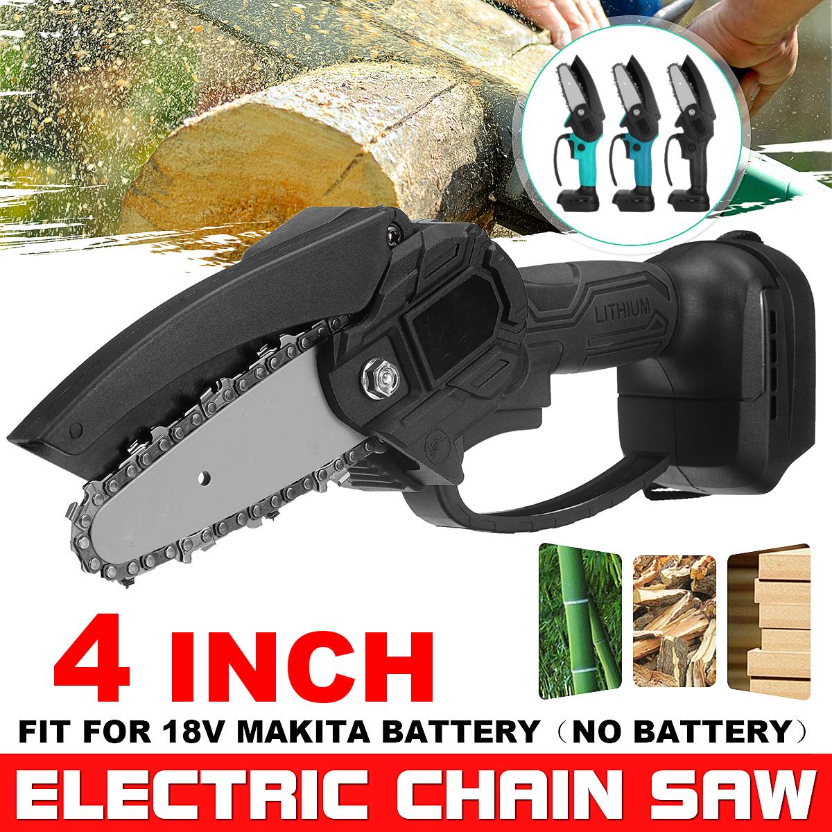 4 Inch Electric Chain Saw Cordless Chainsaw Multi-function Woodworking Wood Cutter For Makita 18V Battery