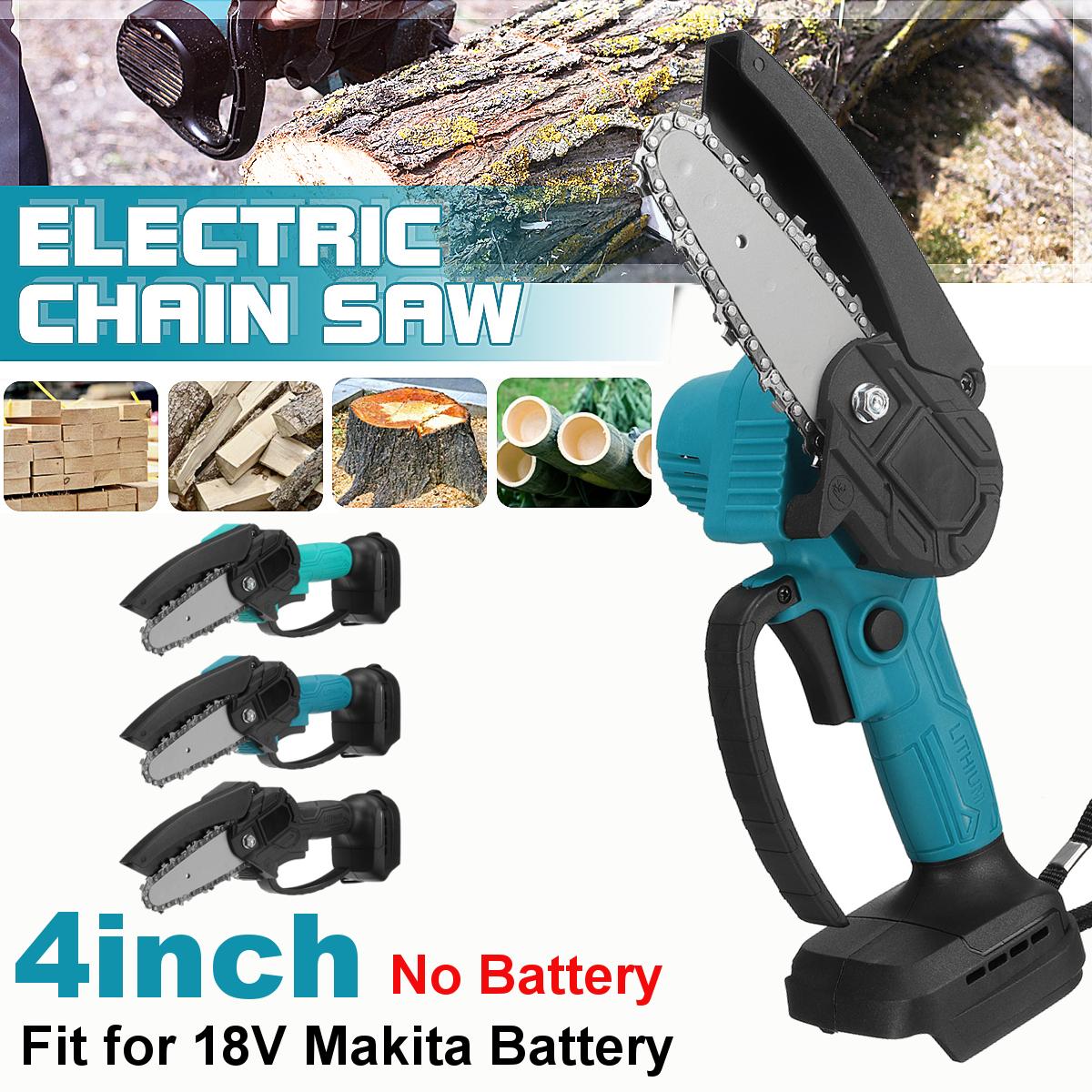 4 Inch Electric Chain Saw Cordless Chainsaw Multi-function Woodworking Wood Cutter For Makita 18V Battery