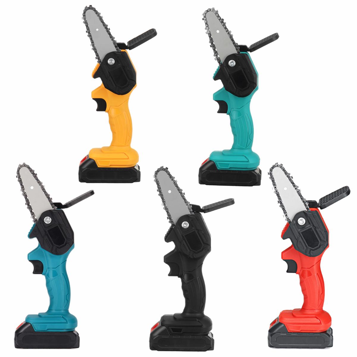 4 Inch Portable Cordless Electric Chain Saw Wood 3000r/min Tree ChainSaws Wood Cutting Tool W/ 1 or 2 Battery