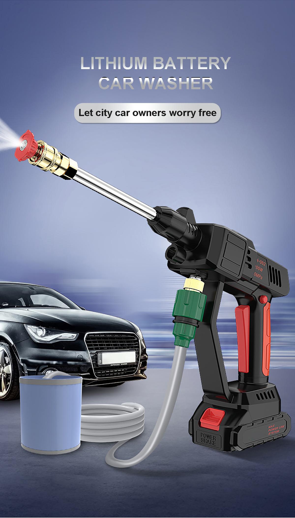 40V Electric Cordless Pressure Cleaner Washer Guns Water Hose Cleaning With Battery