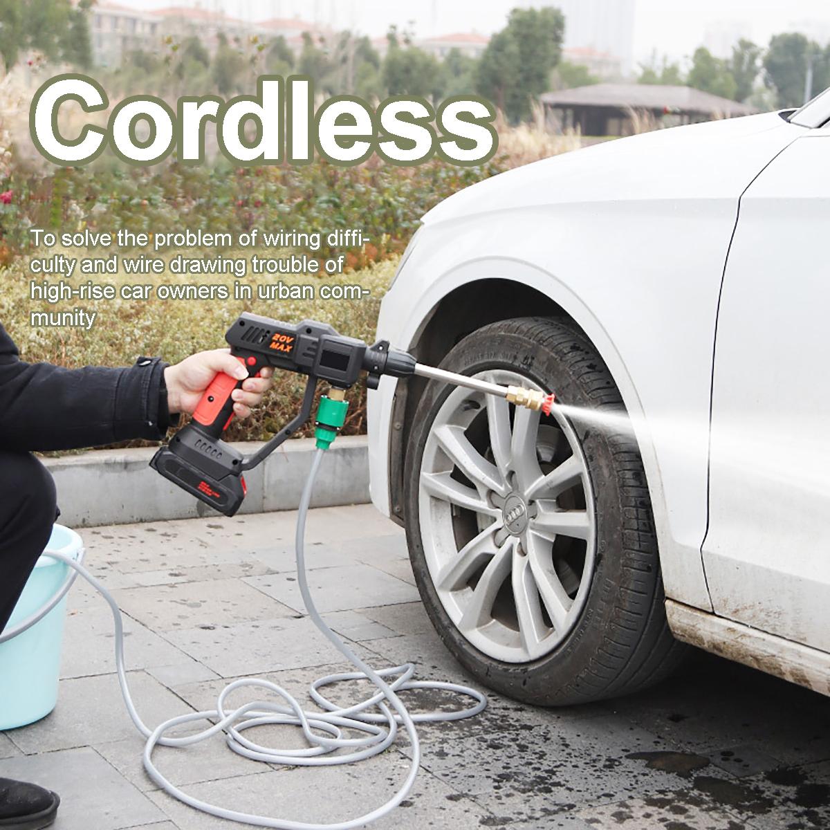 40V Electric Cordless Pressure Cleaner Washer Guns Water Hose Cleaning With Battery