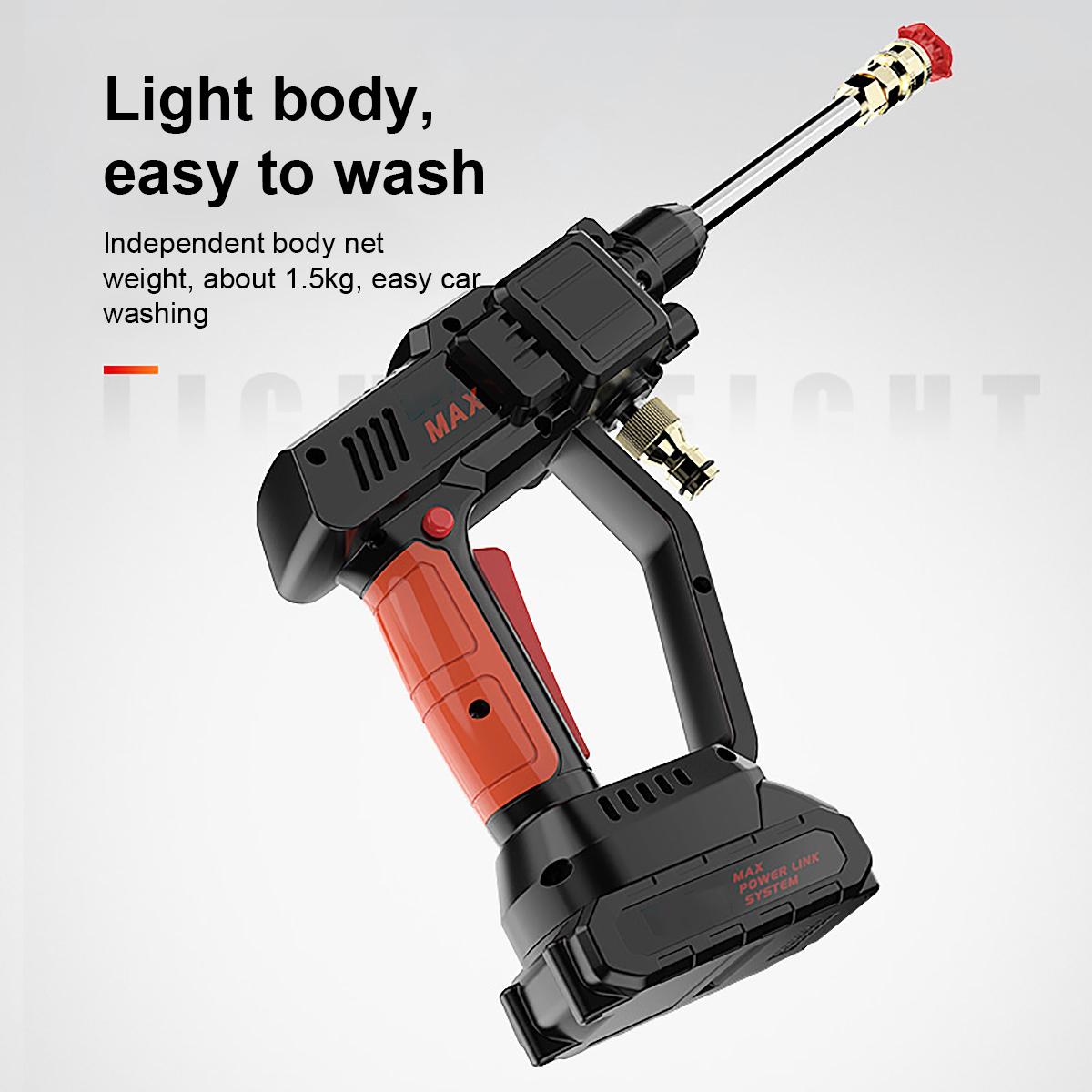 40V Electric Cordless Pressure Cleaner Washer Guns Water Hose Cleaning With Battery