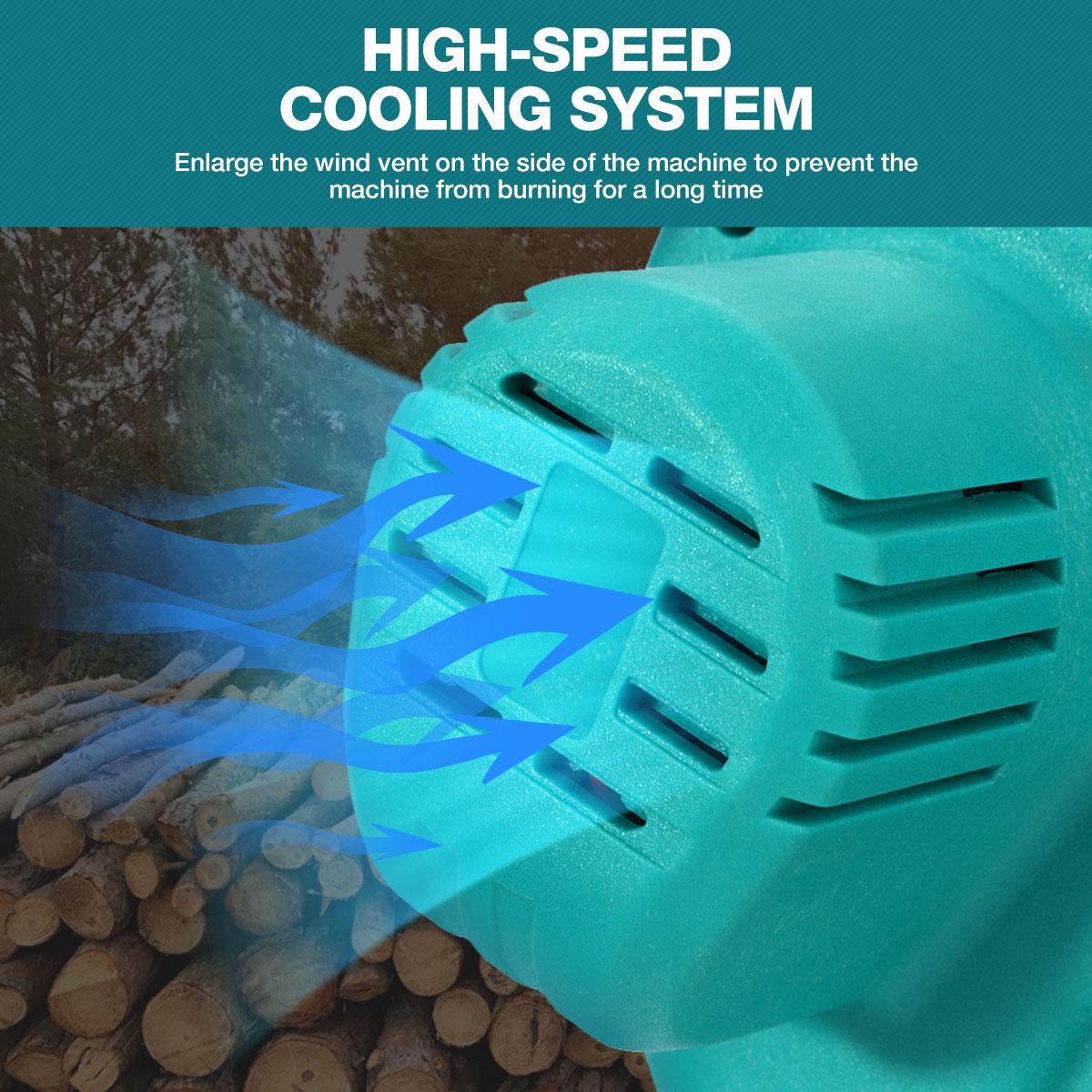 4In Mini Cordless Rechargeable Electric Chainsaw One-Hand Chain Saws Woodworking Cutting Tool W/ 1 or 2pcsch Pruning Cutter