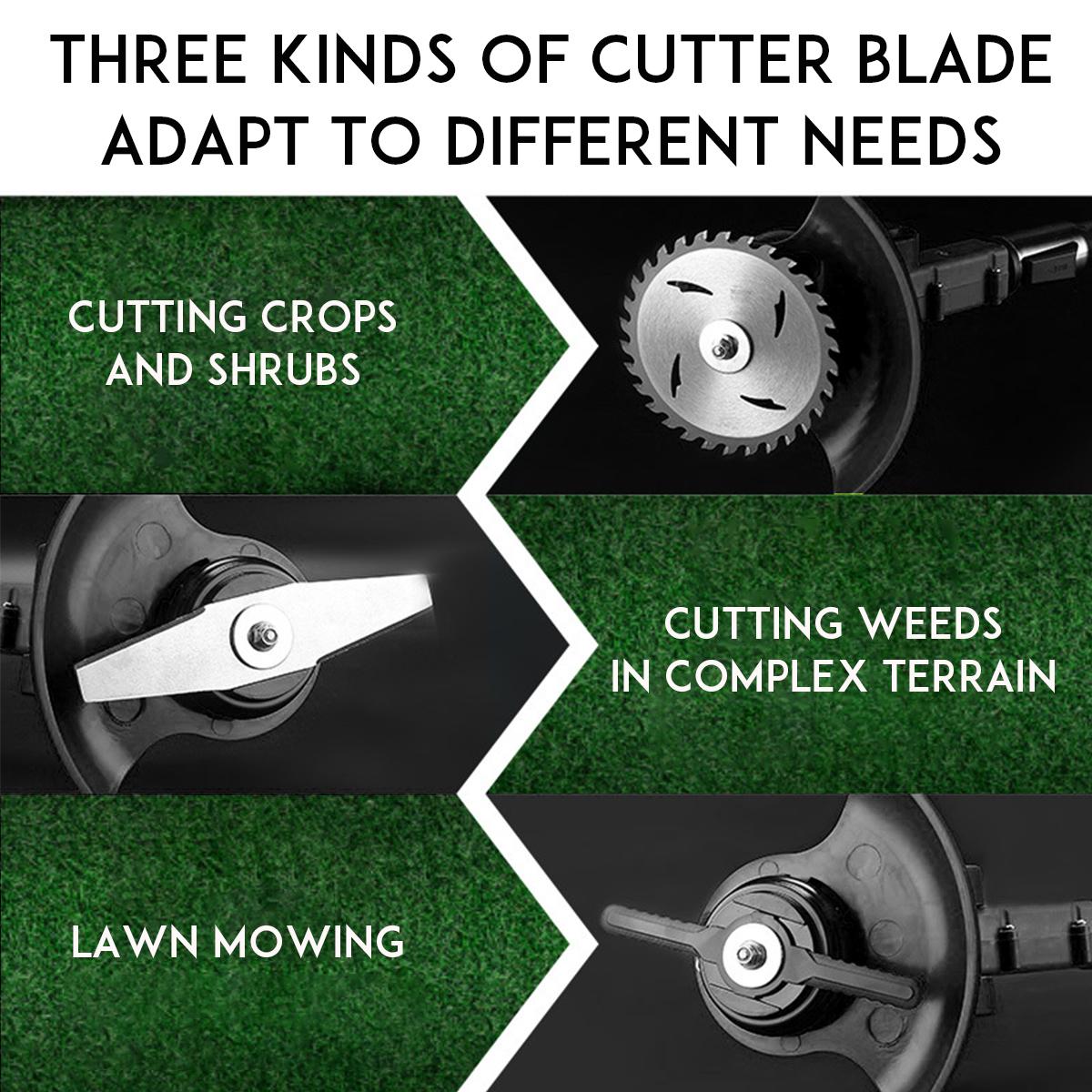 6000rpm Cordless Electric String Trimmer Weed Eater Lawn Mower Garden Grass Cutting Machine W/ 1/2 Battery