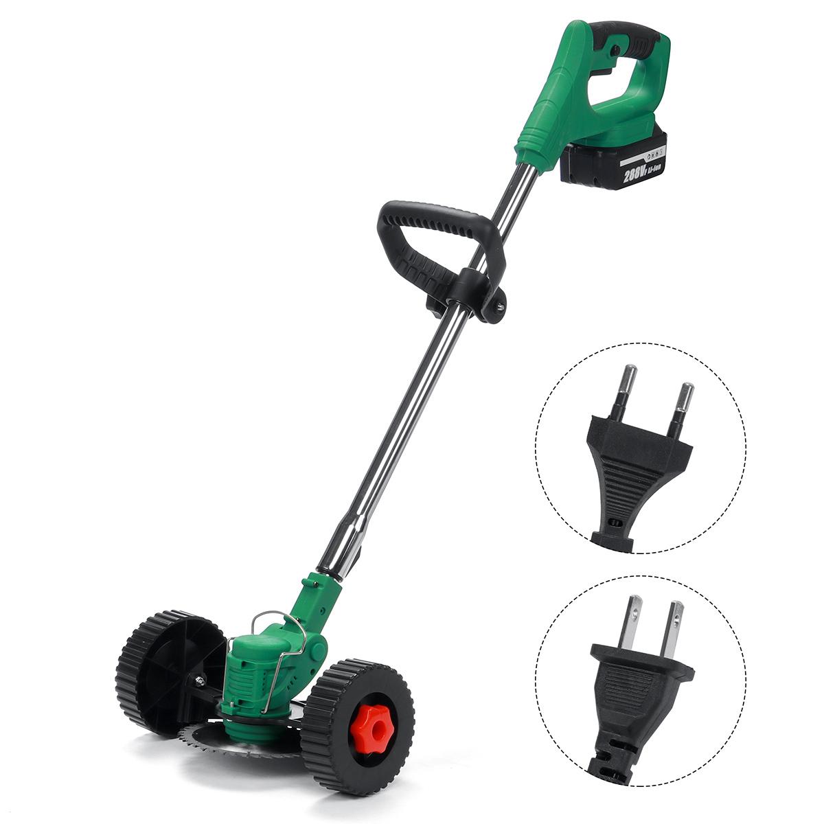 6000rpm Cordless Electric String Trimmer Weed Eater Lawn Mower Garden Grass Cutting Machine W/ 1/2 Battery