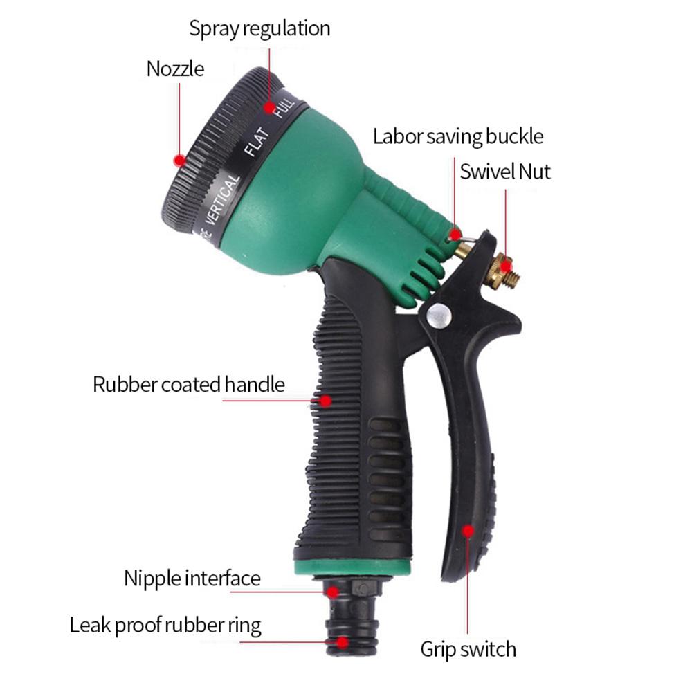 8 In 1 Heavy Duty Garde Hose Water Pressure Spray Nozzle With High Pressure For Car Motorbike And Any Vehicle Cleaning Grading Washing