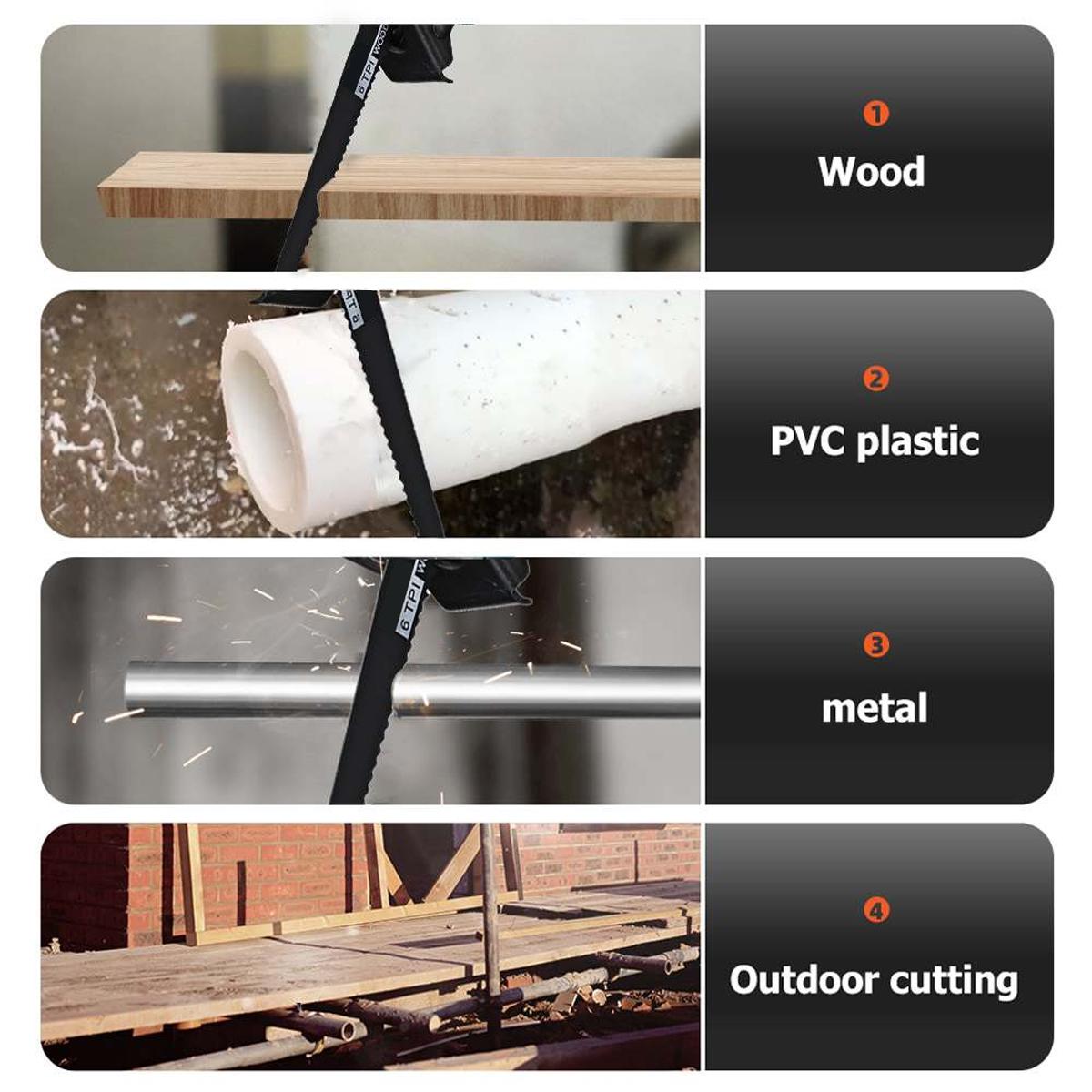 88VF 15mm 3000rpm Portable Electric Cordless Reciprocating Saw Pruning Chain Saw Rechargeable Woodworking Power Tools Wood Cutter