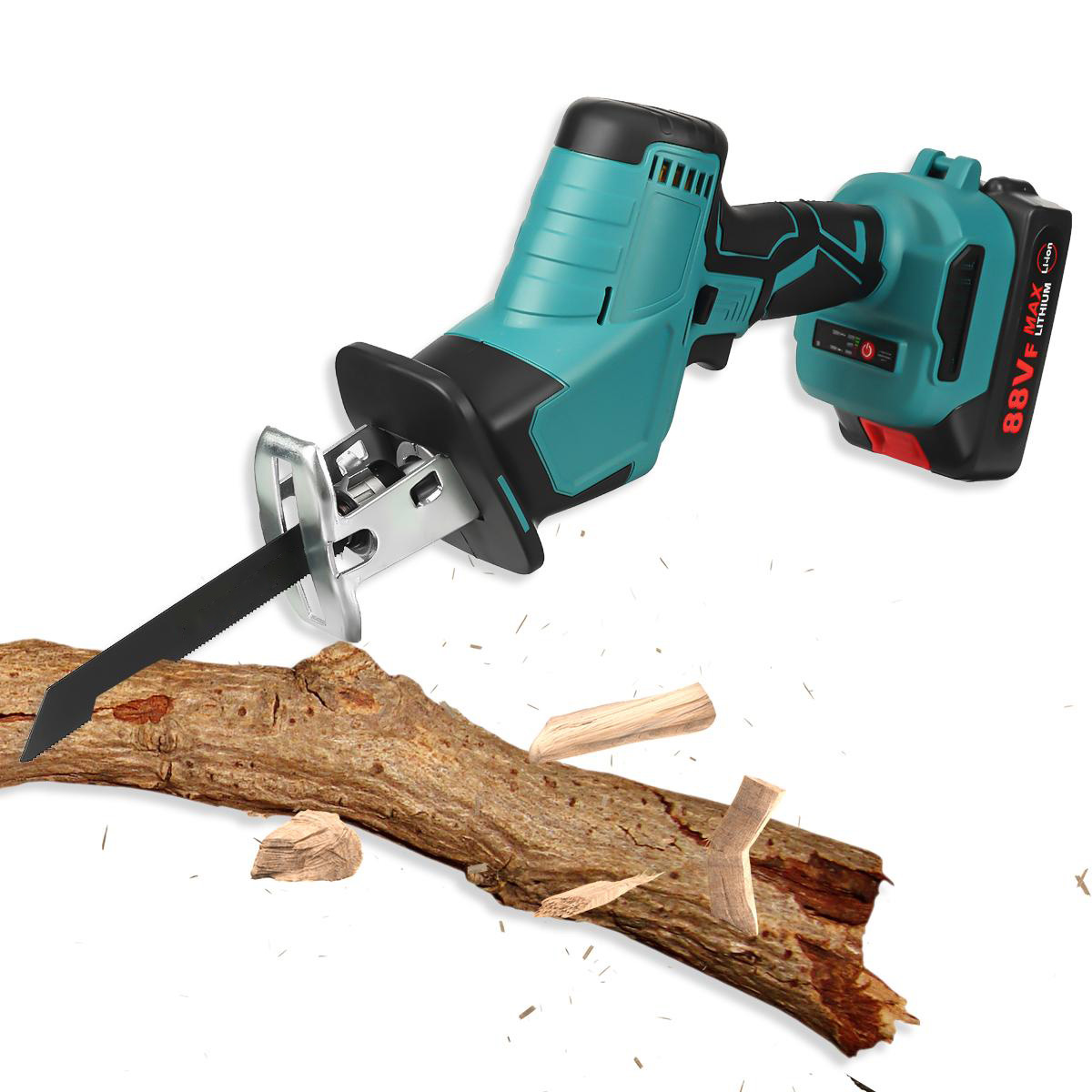 88VF 15mm 3000rpm Portable Electric Cordless Reciprocating Saw Pruning Chain Saw Rechargeable Woodworking Power Tools Wood Cutter