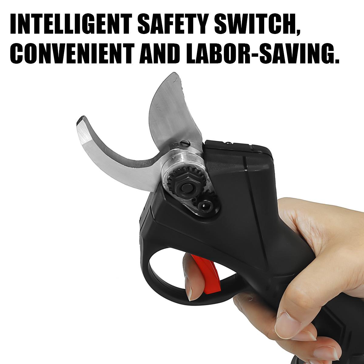 88VF 2IN1 Cordless Electric Chain Saw Pruning Shears Secateur Branch Cutter Scissor Woodworking Tool W/ 2pcs Battery