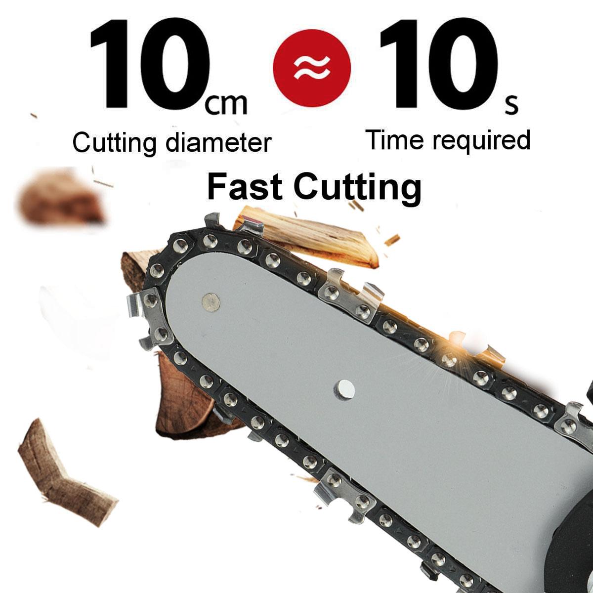 88VF 2IN1 Cordless Electric Chain Saw Pruning Shears Secateur Branch Cutter Scissor Woodworking Tool W/ 2pcs Battery