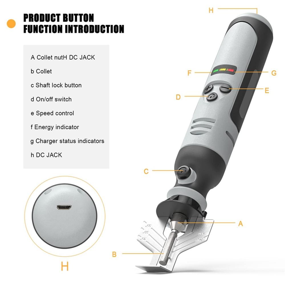 Cordless Chainsaw Sharpener Electric Handheld Chainsaw Sharpening Kit High Speed Chainsaw Sharpening Tool