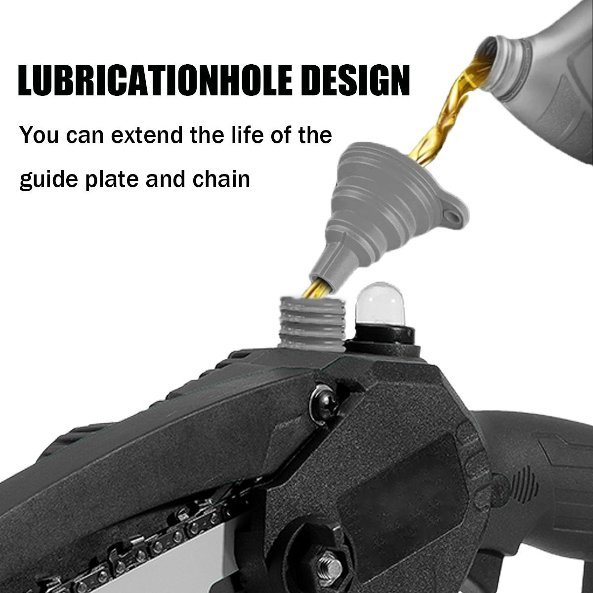88VF 8 Inch Portable Electric Saw Pruning Chain Saws 3000W 5M/S Rechargeable Woodworking Power Tools Wood Cutter W/ None/1/2 Battery
