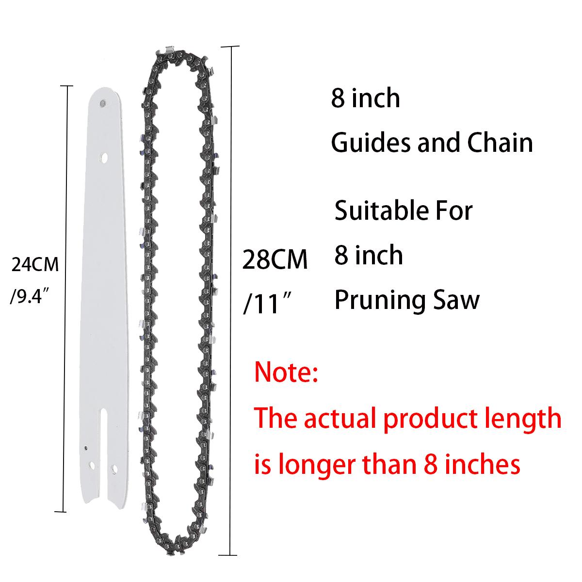 88VF 8 Inch Portable Electric Saw Pruning Chain Saws 3000W 5M/S Rechargeable Woodworking Power Tools Wood Cutter W/ None/1/2 Battery