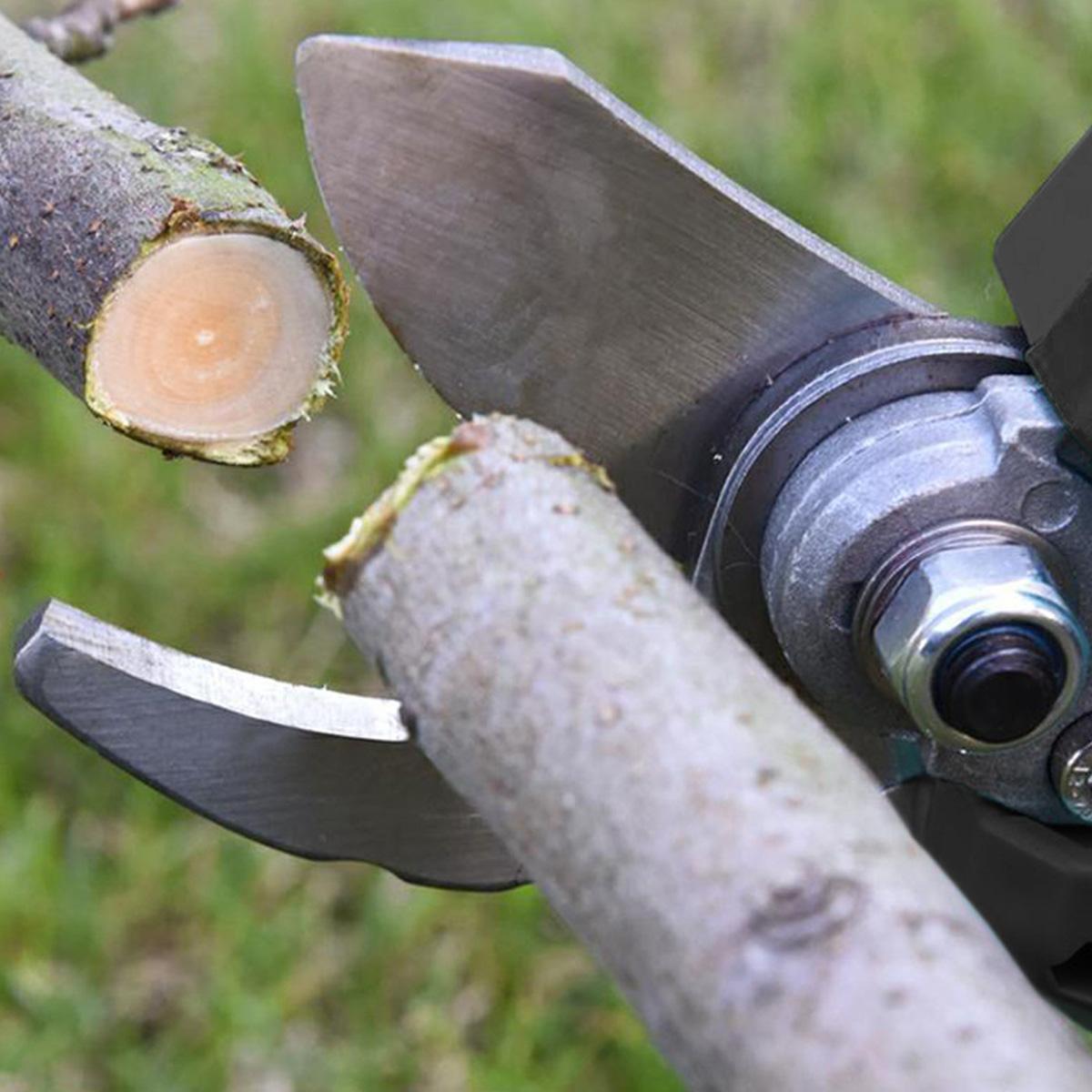 Socoje 21V 30mm Cordless Electric Scissors 3 Gears Pruning Shears Tree Branch Pruner Garden Tools W/1pc/2pcs Battery