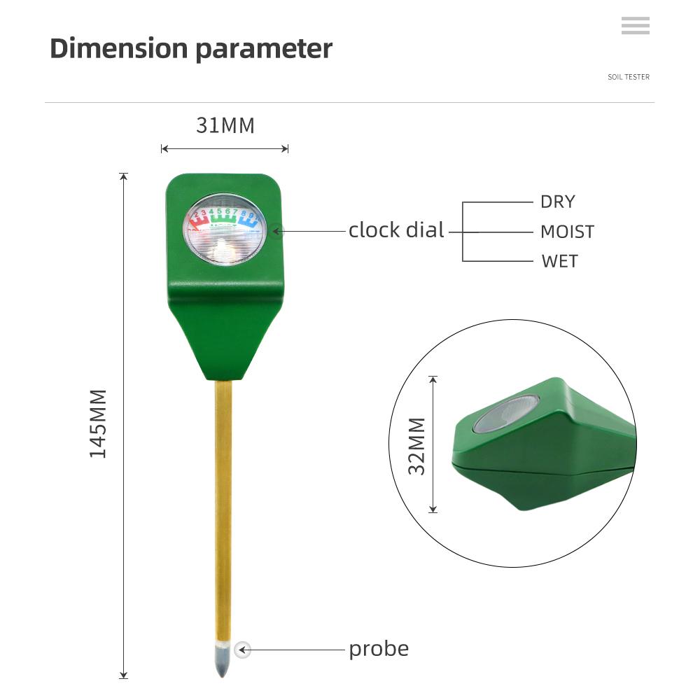 Soil Sensor Mini Hygrometer Moist Moisture Meter Test Water Hydrometer Humidity Detector With Metal Probe Garden Plant Flower Tools