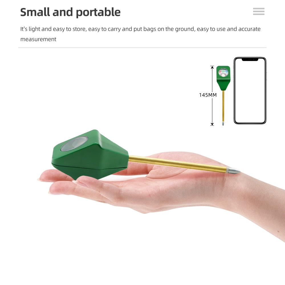 Soil Sensor Mini Hygrometer Moist Moisture Meter Test Water Hydrometer Humidity Detector With Metal Probe Garden Plant Flower Tools