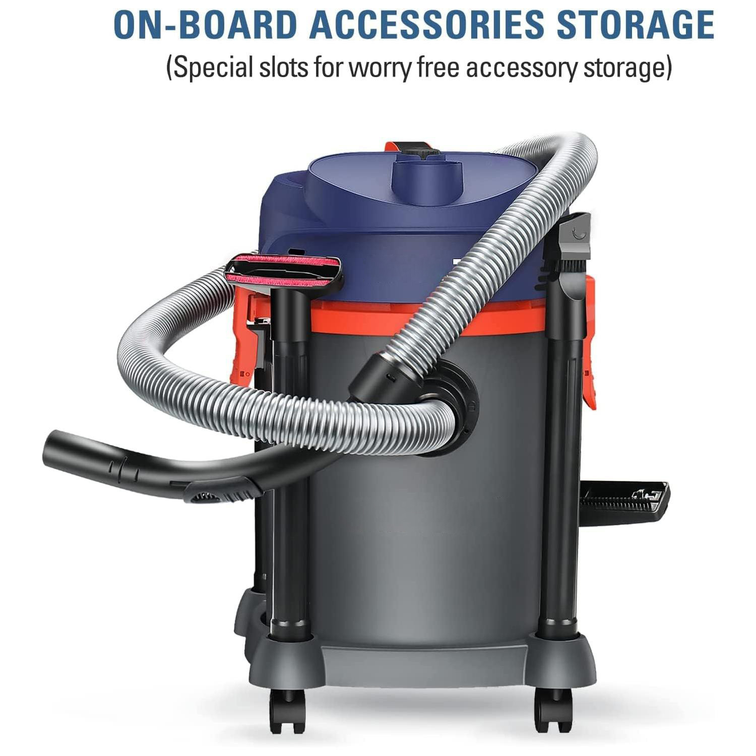 3 in 1 EMV052 6 Gallon Wet Dry Vacuum Powerful 5.5 Horsepower Motor Multifunctional Shop Vacuum with Blower Portable Vacuum Cleaner Ideal