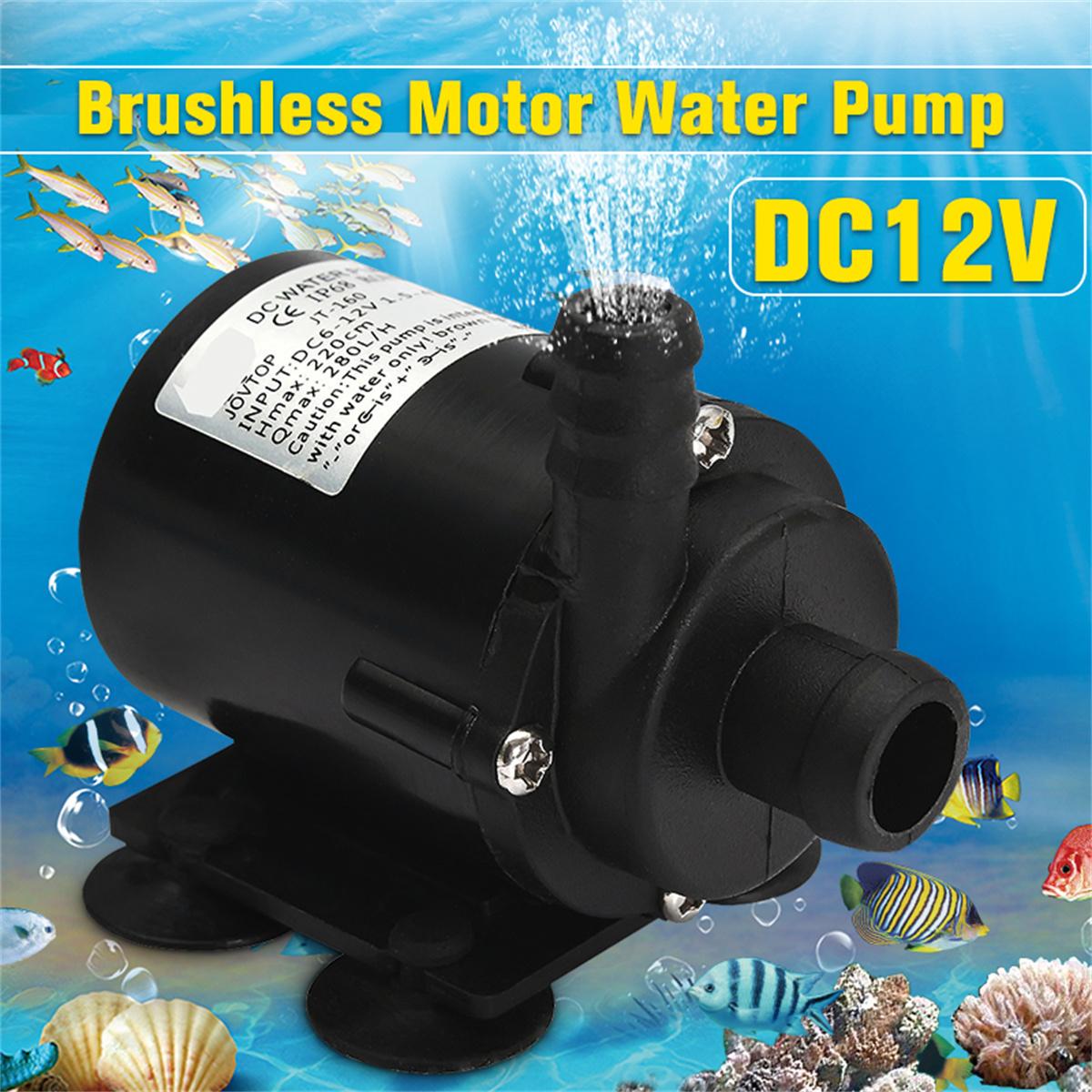 Ultra-Quiet 12V 280L/H Water Pump - Durable ABS Material, Long-Lasting with Over 20000 Hours Lifespan