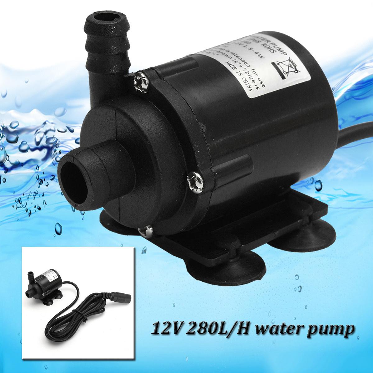 Ultra-Quiet 12V 280L/H Water Pump - Durable ABS Material, Long-Lasting with Over 20000 Hours Lifespan
