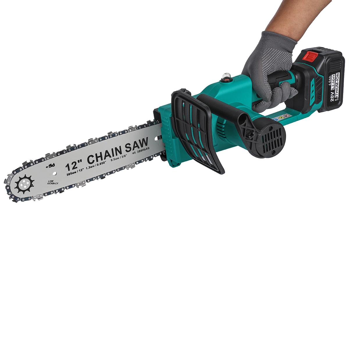 Socoje 12 inch Brushless Electric Chain Saw-US Standard 2.0A Seat Charge 2.0Ah10 Section Battery Core Chain Fast Adjustment Press Type