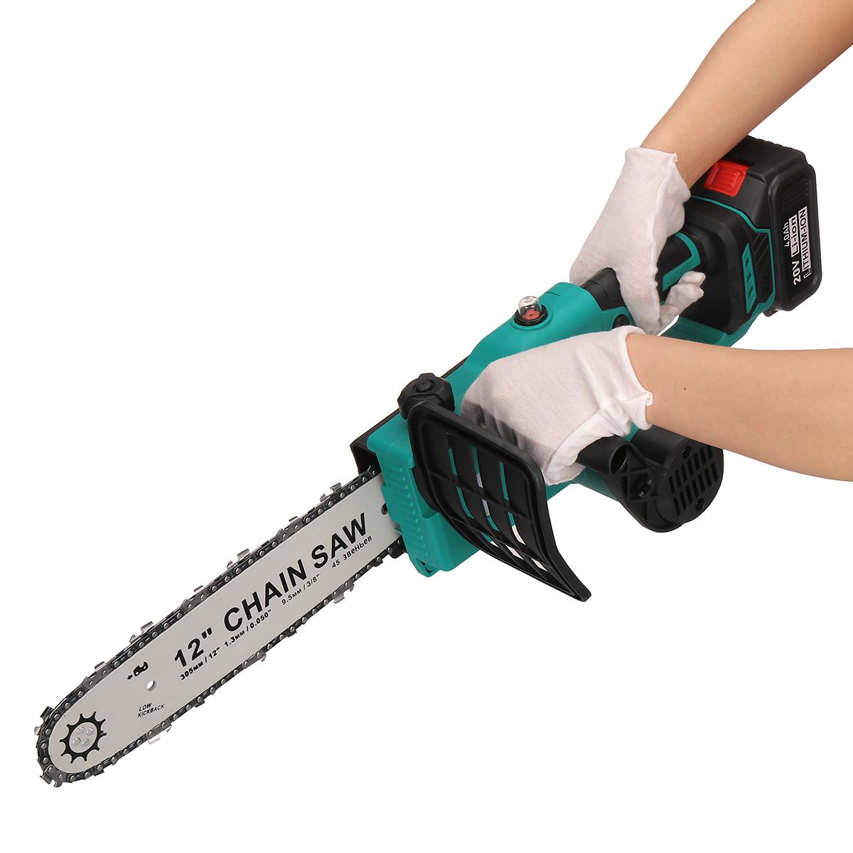 Socoje 12 inch Brushless Electric Chain Saw-US Standard 2.0A Seat Charge 2.0Ah10 Section Battery Core Chain Fast Adjustment Press Type
