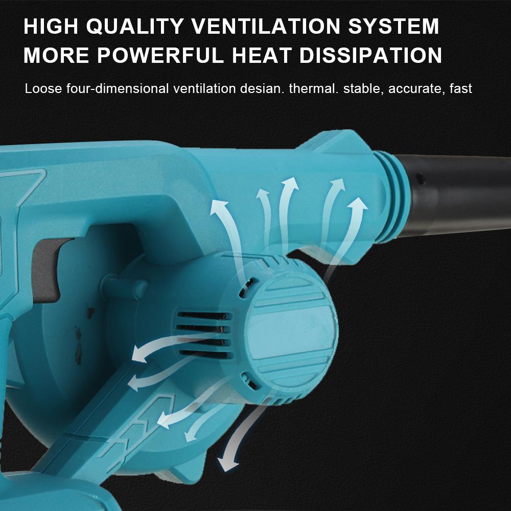 Socoje 1500W 20000rpm 18V 2-in-1 Electric Air Blower Blow-suction Type Handheld Blowing Machine for Dust Cleaning