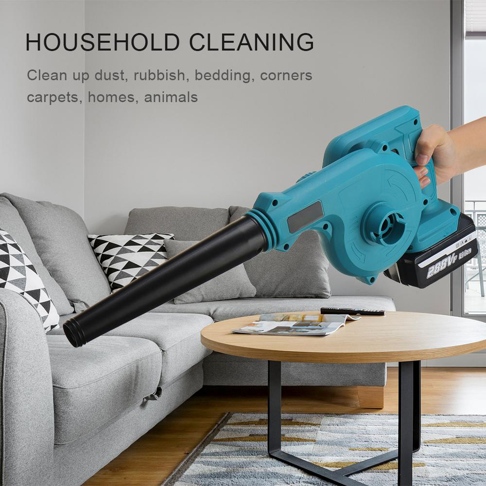 Socoje 1500W 20000rpm 18V 2-in-1 Electric Air Blower Blow-suction Type Handheld Blowing Machine for Dust Cleaning