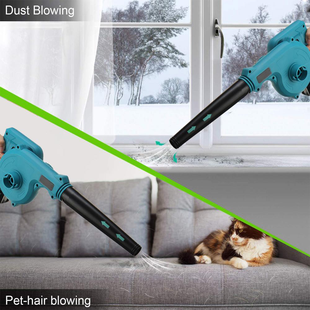 Socoje 1500W 20000rpm 18V 2-in-1 Electric Air Blower Blow-suction Type Handheld Blowing Machine for Dust Cleaning