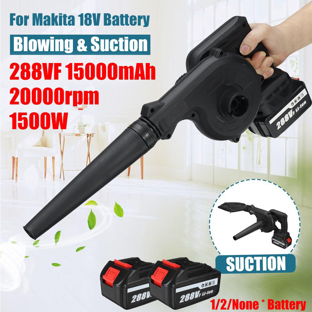 Socoje 1500W 20000rpm 18V 2-in-1 Electric Air Blower Blow-suction Type Vacuum Cleaner Handheld Blowing Machine for Dust Cleaning