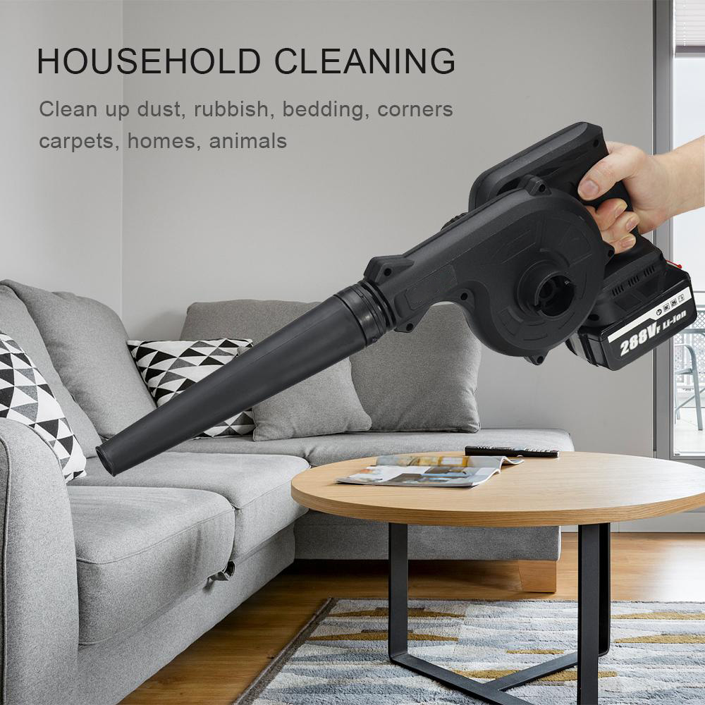 Socoje 1500W 20000rpm 18V 2-in-1 Electric Air Blower Blow-suction Type Vacuum Cleaner Handheld Blowing Machine for Dust Cleaning
