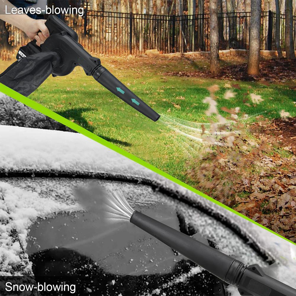 Socoje 1500W 20000rpm 18V 2-in-1 Electric Air Blower Blow-suction Type Vacuum Cleaner Handheld Blowing Machine for Dust Cleaning