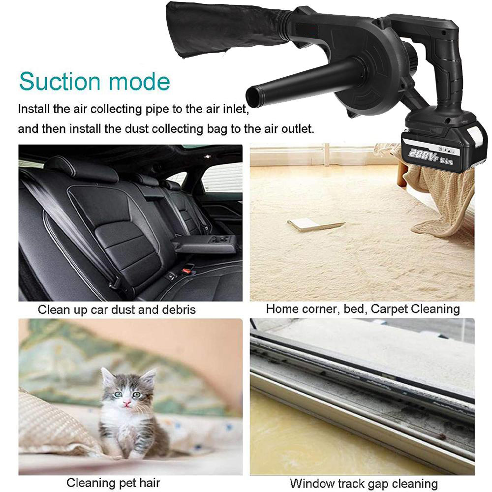 Socoje 2-in-1 Electric Air Blower 1500W 20000rpm Vacuum Cleaner Handheld Blowing Machine