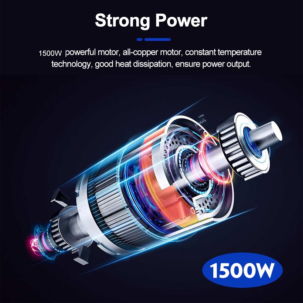 Socoje 2-in-1 Electric Air Blower 1500W 20000rpm Vacuum Cleaner Handheld Blowing Machine