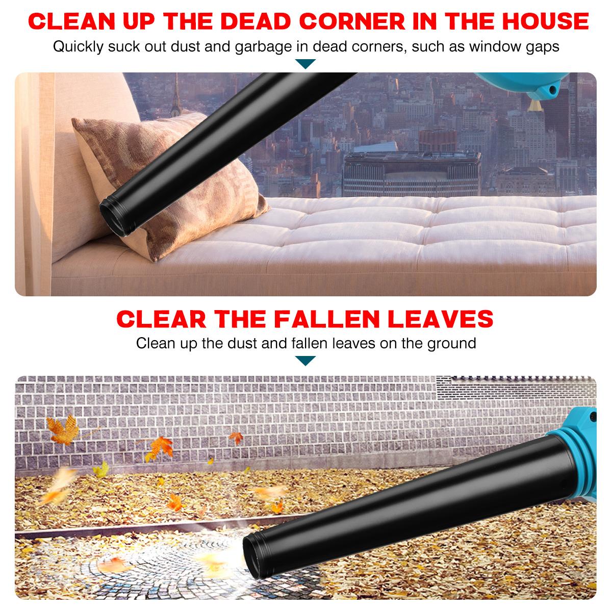 Socoje 2 in 1 Electric Air Blower Vacuum Cleaner Handheld Dust Collecting Tool For Makita18V Battery