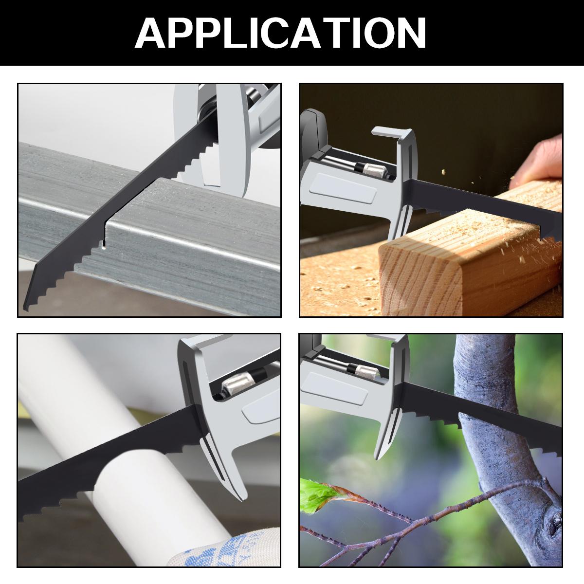 Socoje 48VF Electric Cordless Reciprocating Saw Chainsaw + 4 Saw Blades Metal Cutting Woodworking Tools Set