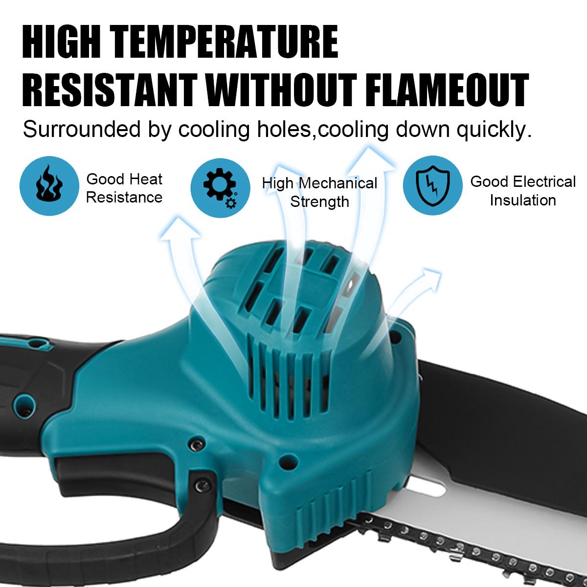 Socoje 8 Inch 3000W 88VF Brushless Electric Saw Chainsaw Pruning Saws Woodworking Cutting Tool W/ 1pc or 2pcs Battery For Makita 18v Battery