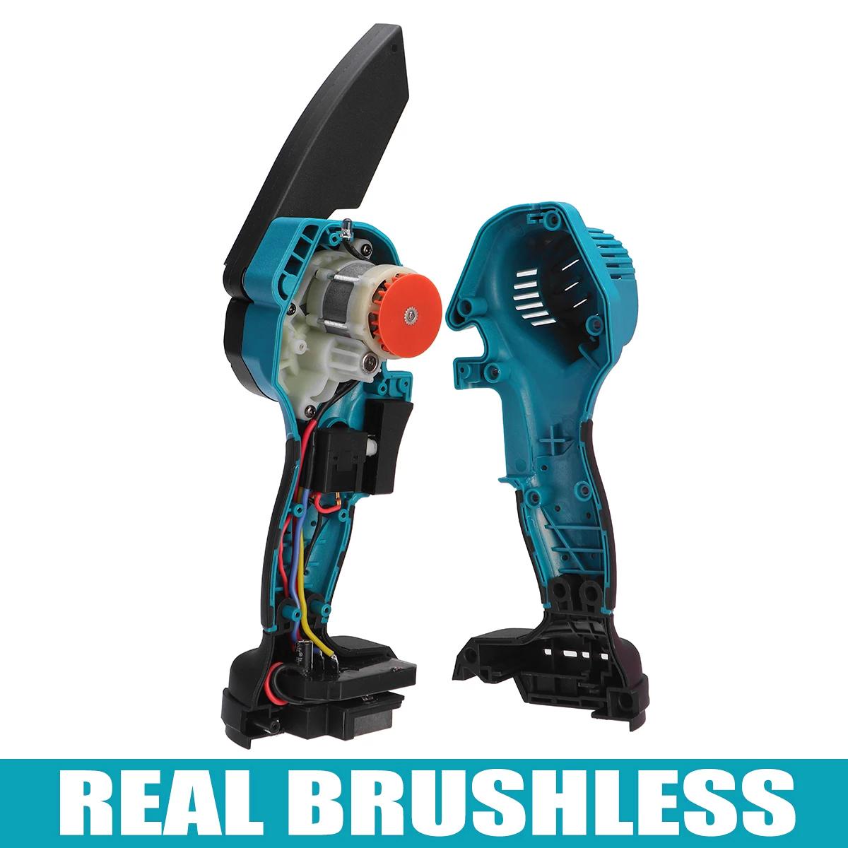 Socoje 8 Inch 3000W 88VF Brushless Electric Saw Chainsaw Pruning Saws Woodworking Cutting Tool W/ 1pc or 2pcs Battery For Makita 18v Battery