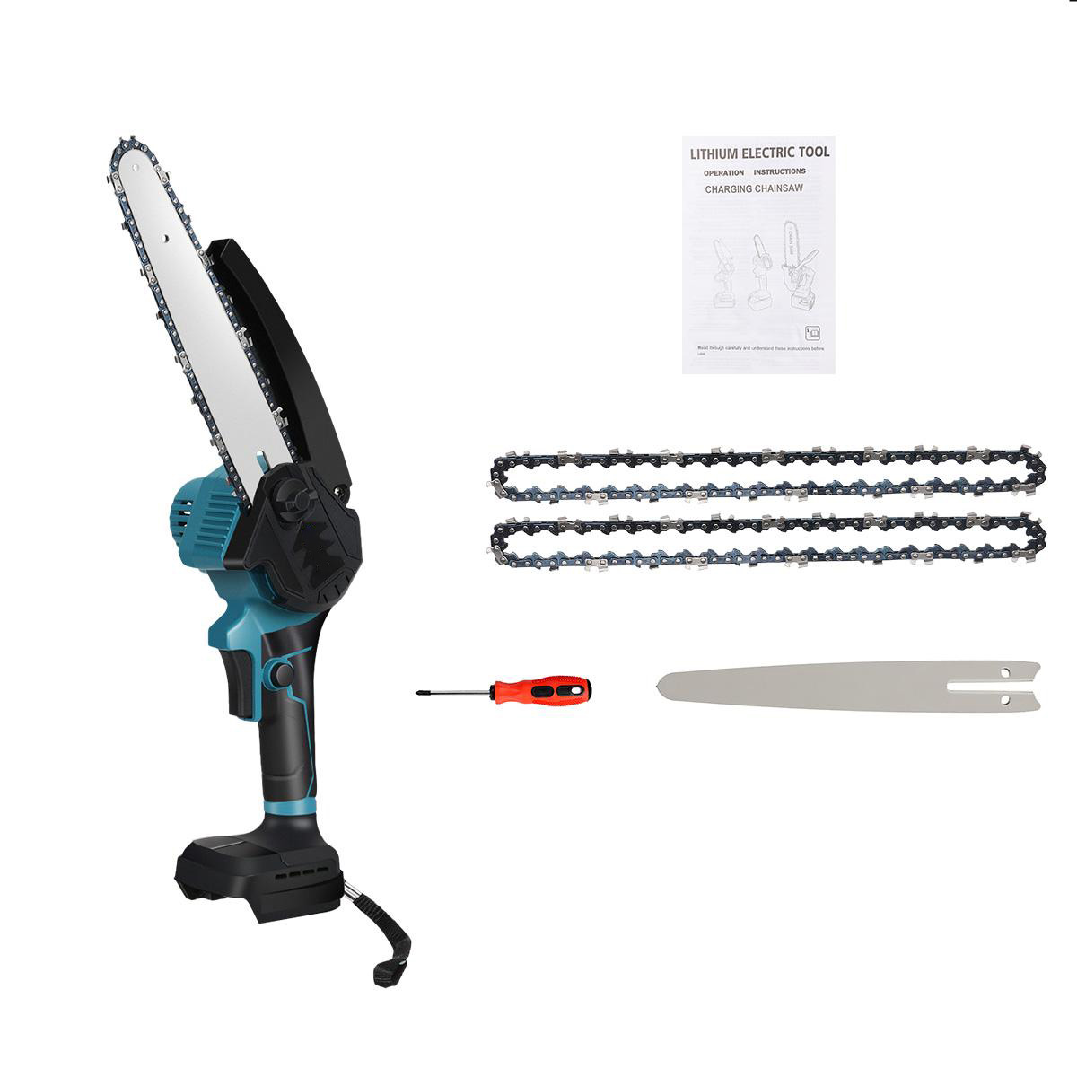 Socoje 8 Inch Brushless Electric Saw Automatic Oiler Handheld Garden Wood Logging Chainsaw for 21V Battery Powered Tool