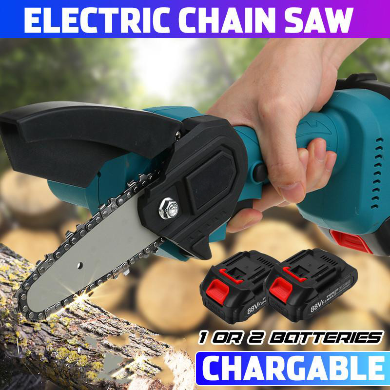Socoje 800W 4 Inch Handheld Cordless Chainsaw Motor Chainsaw Chain Saw Blade One-Handed Saw