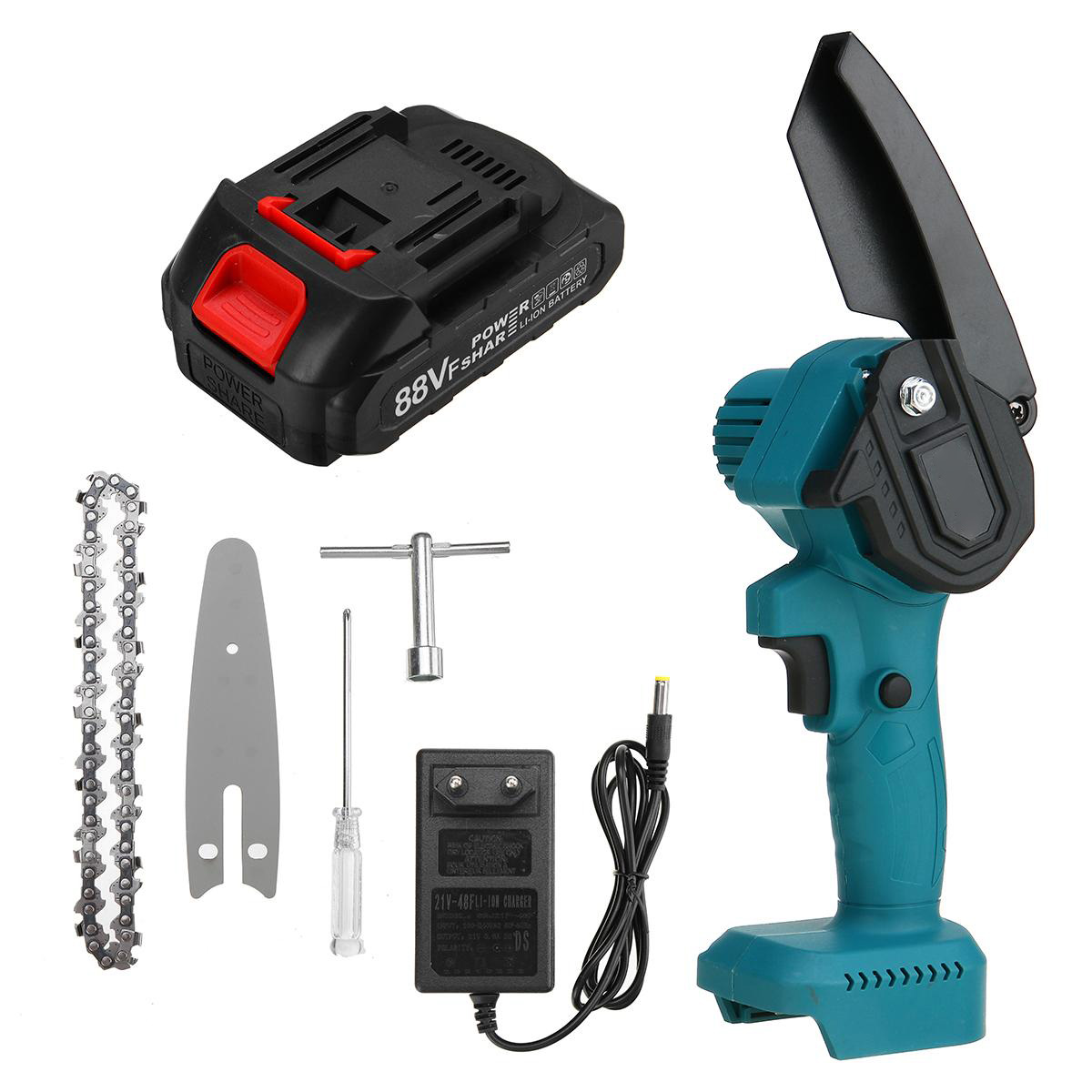 Socoje 800W 4 Inch Handheld Cordless Chainsaw Motor Chainsaw Chain Saw Blade One-Handed Saw