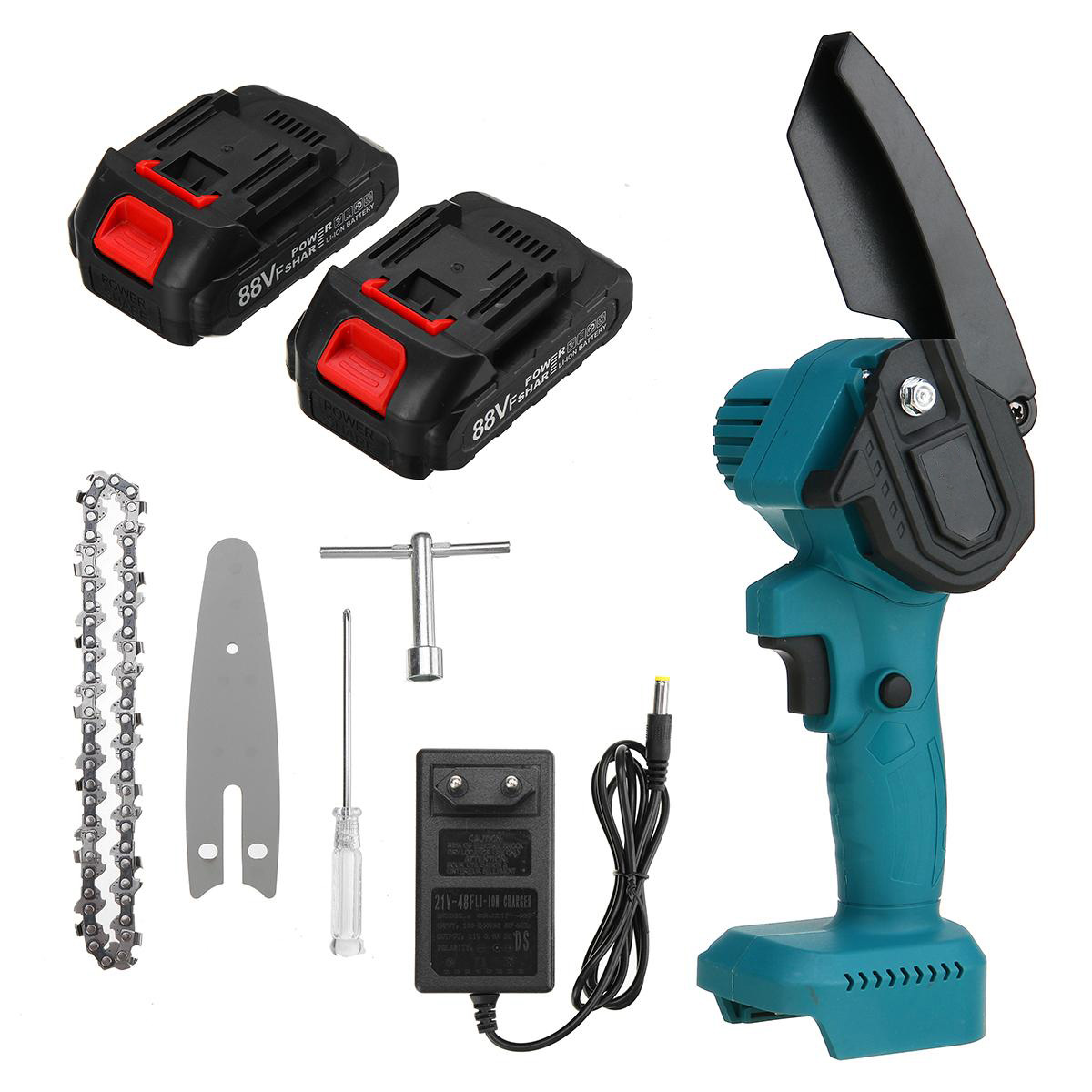 Socoje 800W 4 Inch Handheld Cordless Chainsaw Motor Chainsaw Chain Saw Blade One-Handed Saw