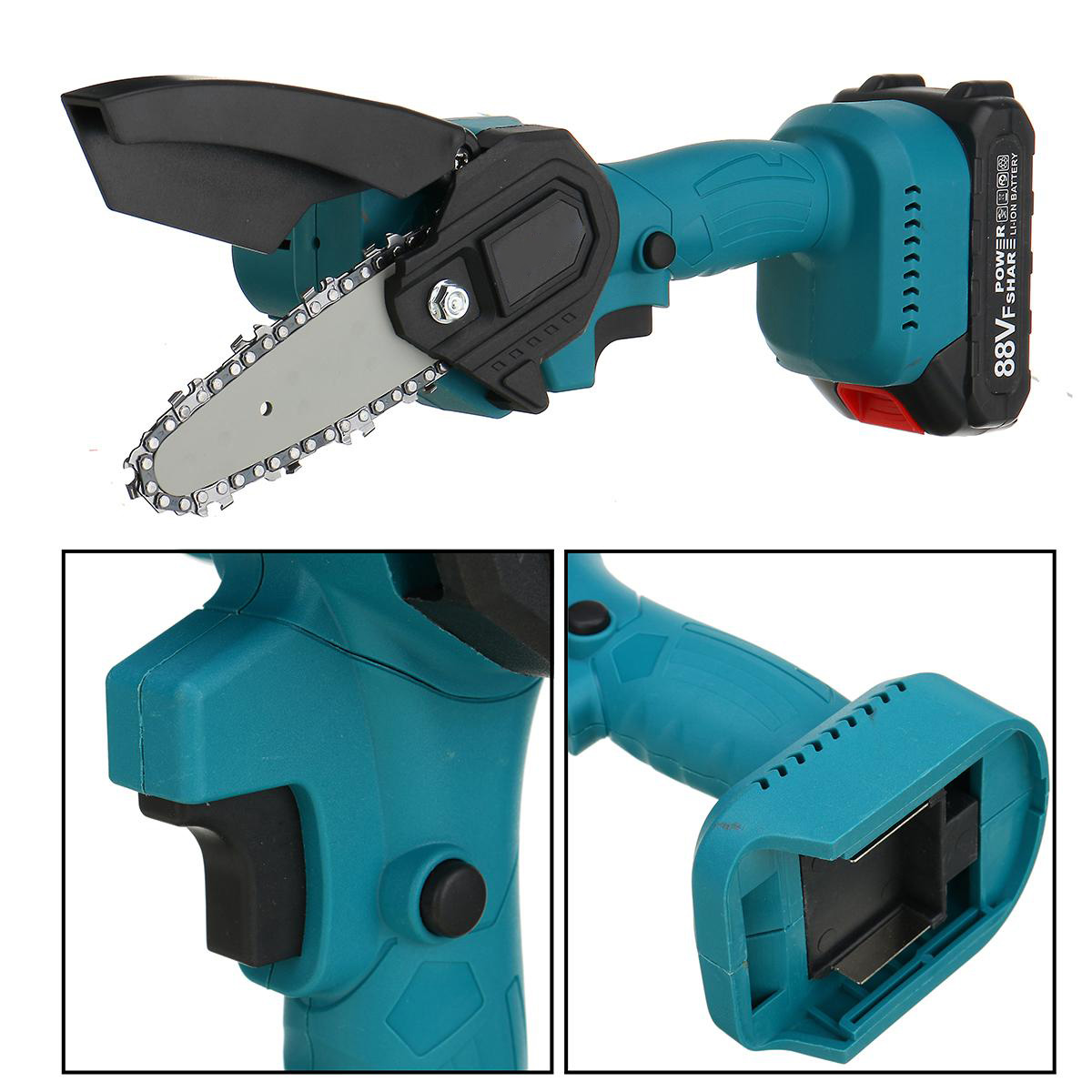 Socoje 800W 4 Inch Handheld Cordless Chainsaw Motor Chainsaw Chain Saw Blade One-Handed Saw