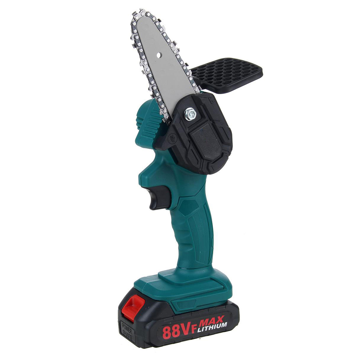 Socoje 88V Cordless Electric Saw 4inch One-hand Chain Saws Woodworking Cutting Tool W/ 1 or 2pcs Battery Tree Pruning Shears US Plug