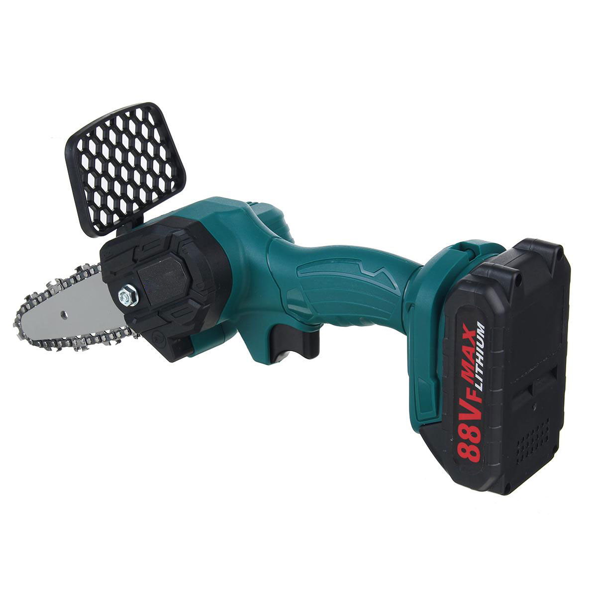Socoje 88V Cordless Electric Saw 4inch One-hand Chain Saws Woodworking Cutting Tool W/ 1 or 2pcs Battery Tree Pruning Shears US Plug