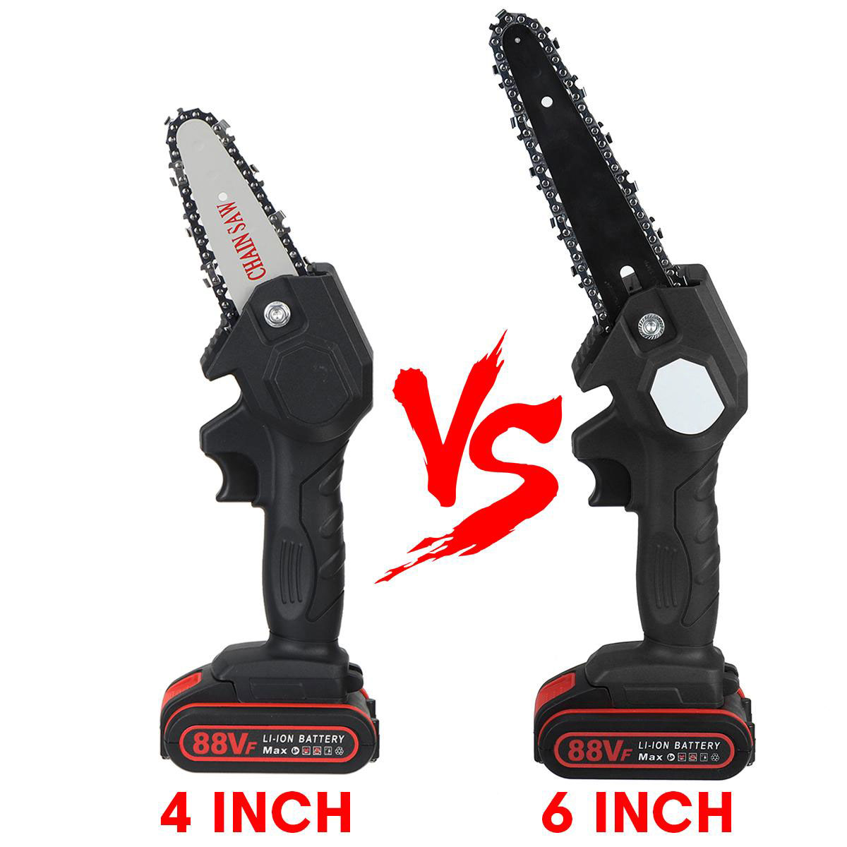 Socoje 88VF 1200W 6 Inch Electric Cordless One-Hand Saw Chain Saw Woodworking Tool Kit