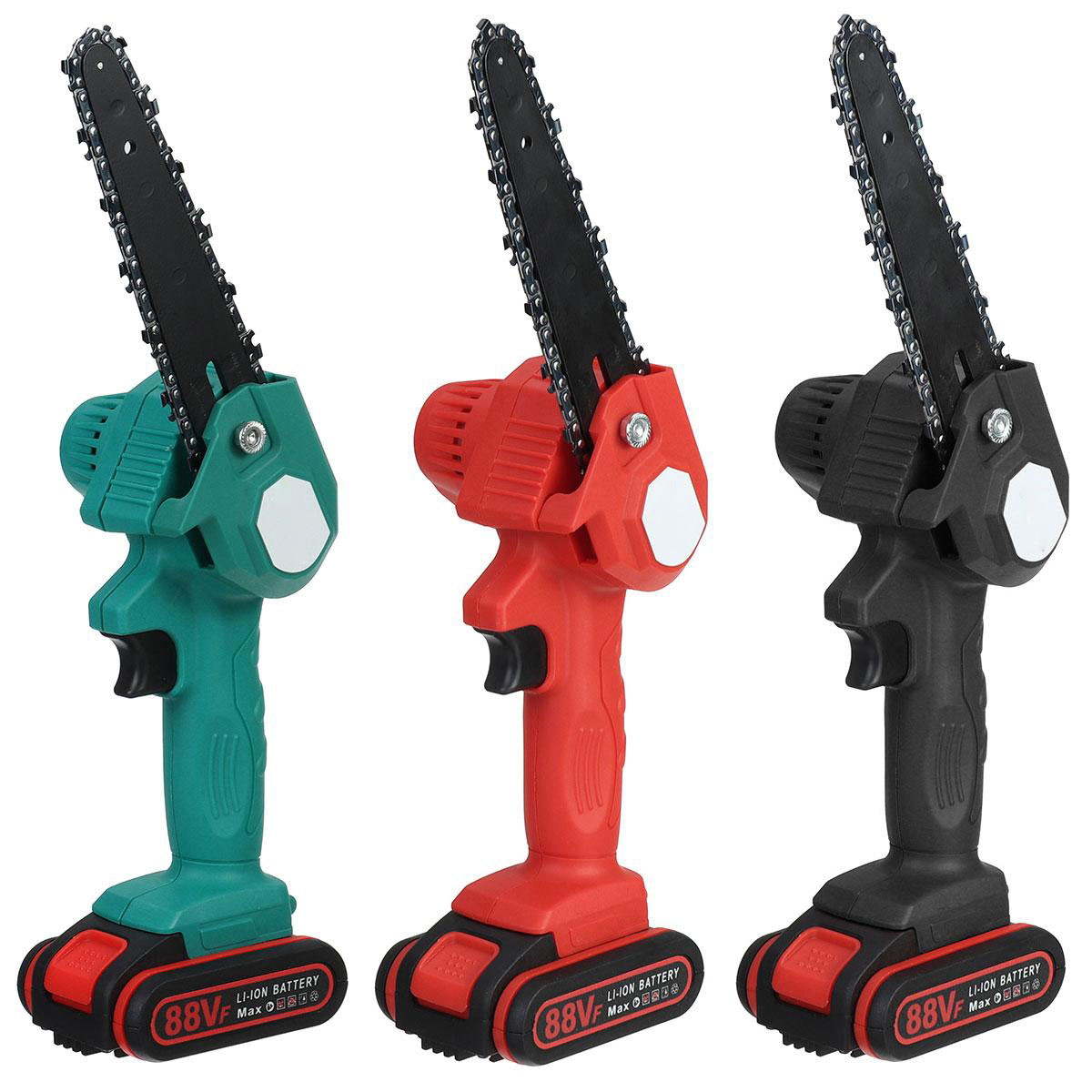 Socoje 88VF 1200W 6 Inch Electric Cordless One-Hand Saw Chain Saw Woodworking Tool Kit
