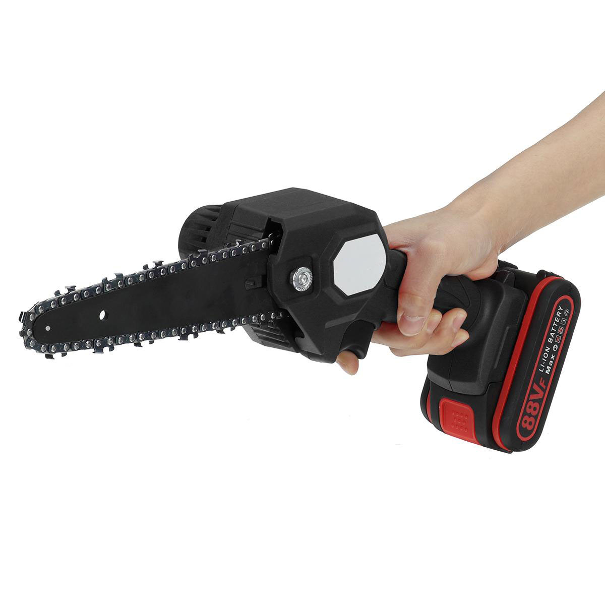 Socoje 88VF 1200W 6 Inch Electric Cordless One-Hand Saw Chain Saw Woodworking Tool Kit