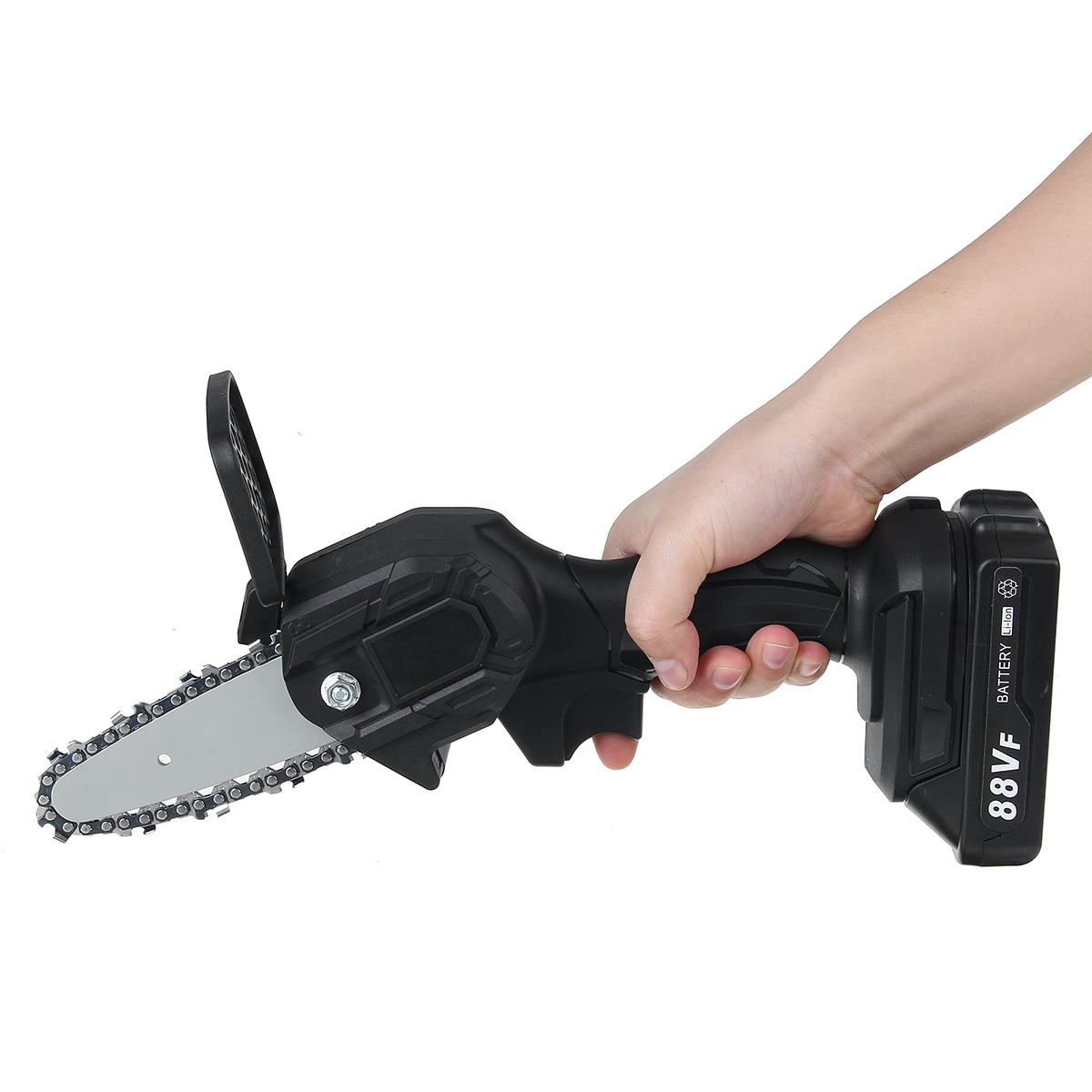 Socoje 88VF 21V Electric Cordless One-Hand Saw Woodworking Chain Saw W/ 1/2pcs Battery