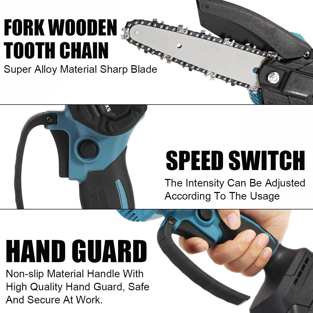 Socoje 88VF 4 6 Brushless Electric Chain Saw Cordless Pruning Chainsaw Wood Cutter For Makita Battery
